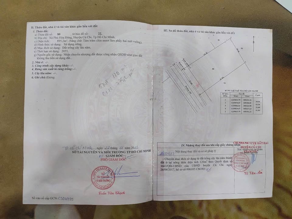 Đất mặt tiền đường Nguyễn Thị Chắc, Củ Chi 895m² giá 8.5 tỷ - Pháp lý rõ ràng!