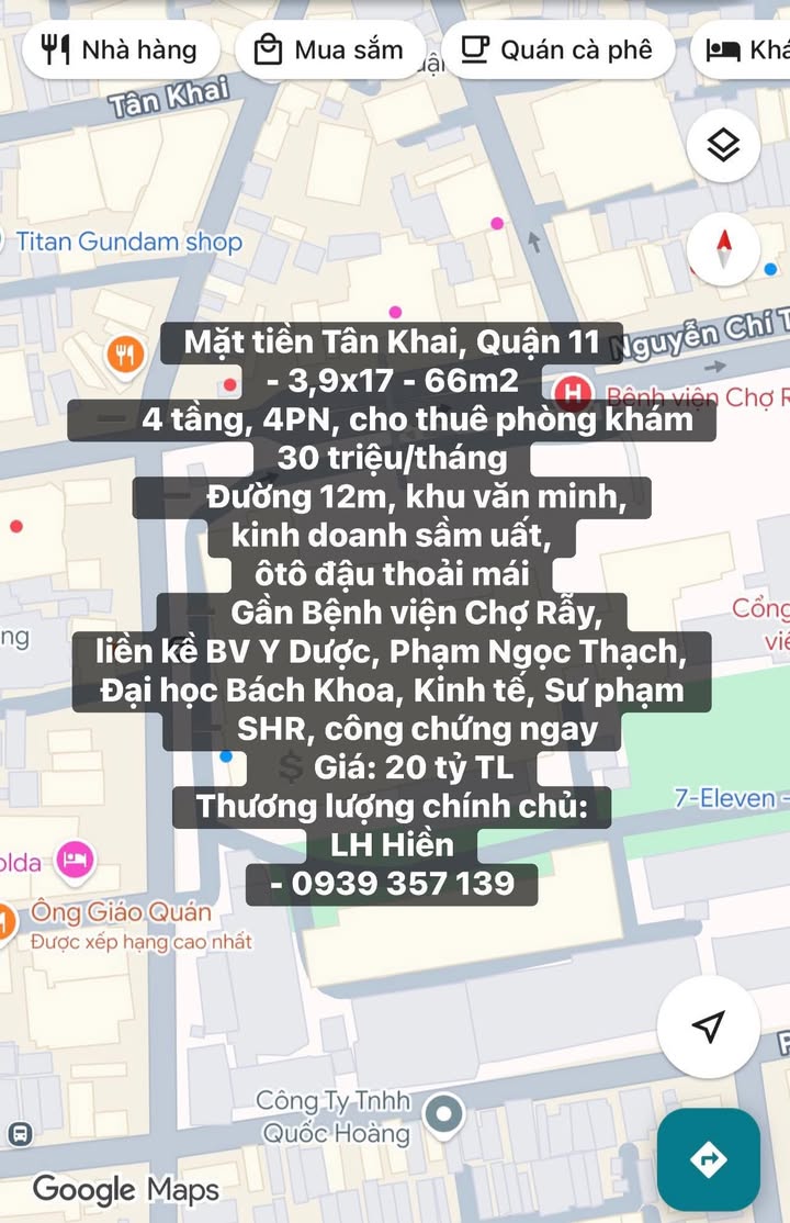 Nhà mặt tiền Tân Khai, Quận 11 - 66m² giá 20 tỷ - Kinh doanh sầm uất!