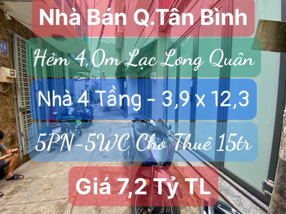 Nhà phố Tân Bình 44m² giá 7,2 tỷ - Đang cho thuê 15 triệu/tháng!