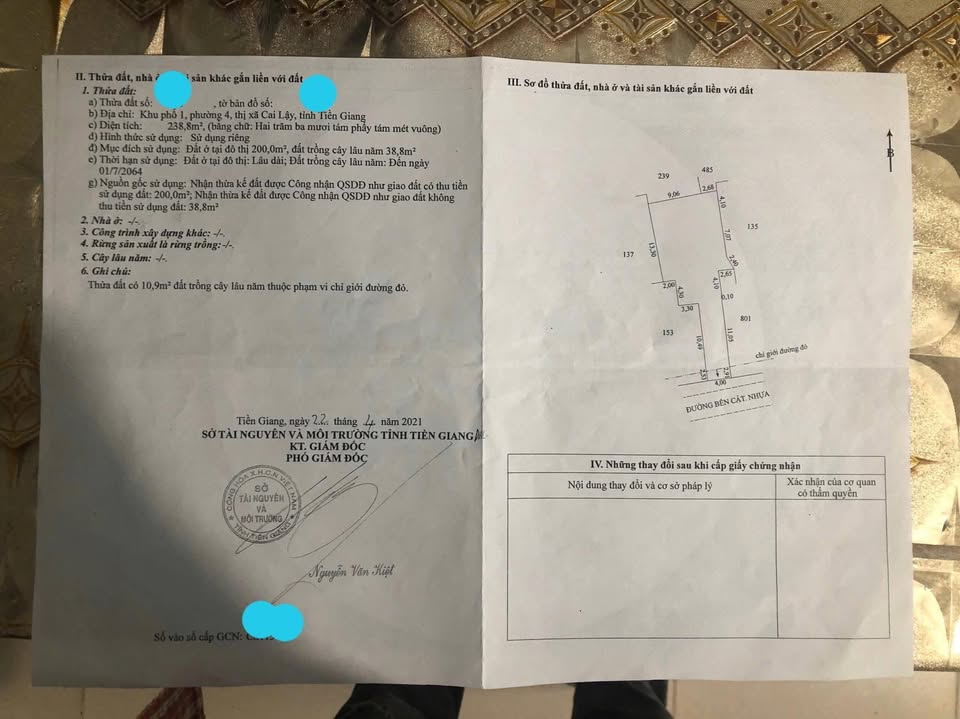 Đất mặt tiền đường Bến Cát, P4, TX. Cai Lậy, 238m² giá 5.9 tỷ - Cơ hội đầu tư tuyệt vời!