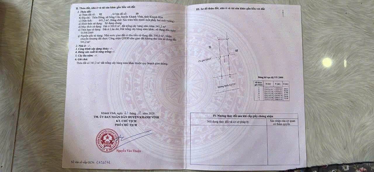 Bán đất thổ cư 100% mặt tiền Quốc lộ 27C, Khánh Vĩnh, 1406m² - Đầu tư kinh doanh sinh lời!