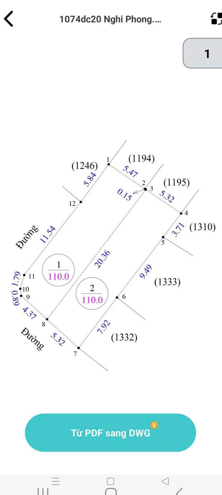 Đất Xóm 8 Nghi Phong TP Vinh 110m² giá 880 triệu - Đường rộng 5m thông thoáng!