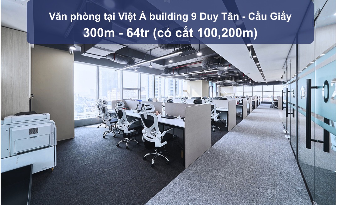Văn phòng cho thuê Đường Duy Tân, Cầu Giấy 300m² giá 64 triệu - Sẵn nội thất cao cấp!
