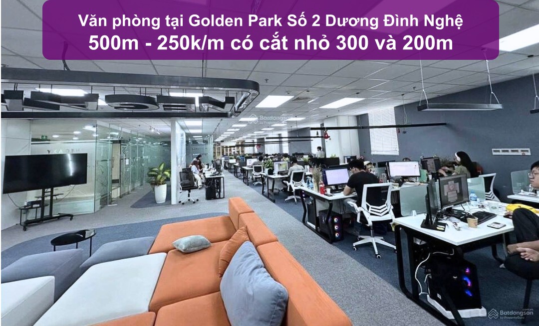 Văn phòng cho thuê tại Golden Park, Cầu Giấy 500m² - Nội thất đầy đủ, giá tốt!