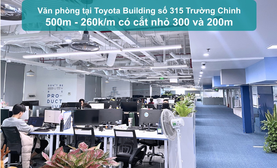 Văn phòng cho thuê Toyota Building Thanh Xuân 500m² - Full nội thất, giá tốt!