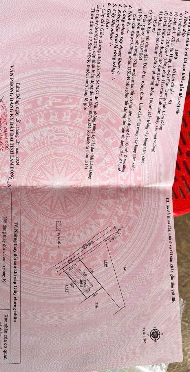 Đất nền Liên Hiệp, Đức Trọng 100m² giá 1.9 tỷ - Vị trí thuận lợi, đầu tư sinh lời!