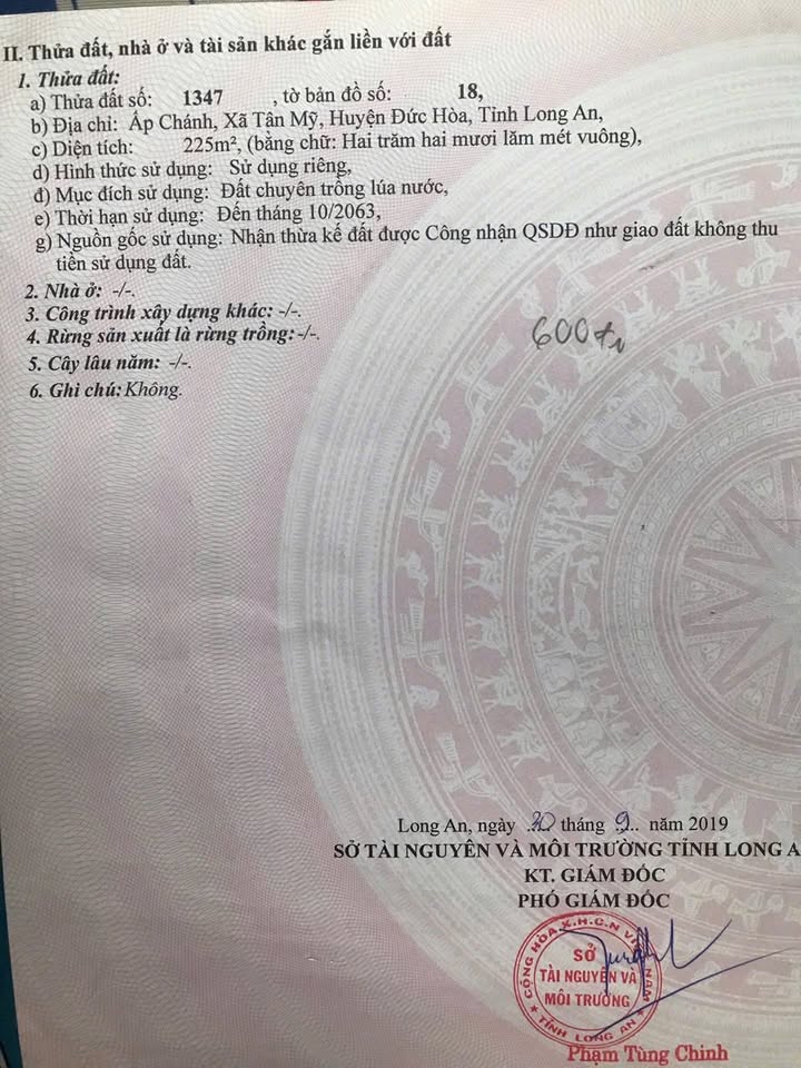 Đất nền mặt tiền TL825, Đức Hòa 250m² giá 2.25 tỷ - Tiềm năng phát triển lớn!