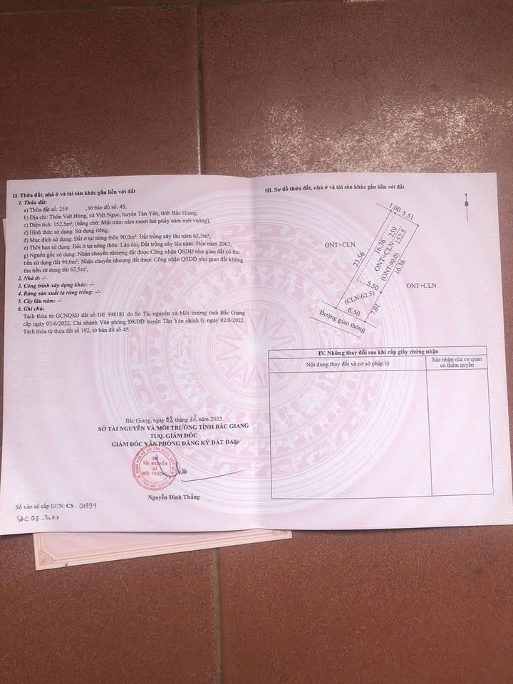 Đất nền mặt đường liên xã Việt Ngọc 300m² giá 2 tỷ - Chính chủ cần bán gấp!