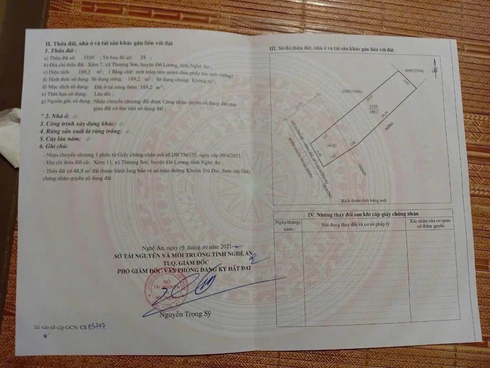 Đất mặt tiền Khuôn Trù Đô Lương 189m² - Lô góc 2 mặt tiền, cơ hội đầu tư vàng!