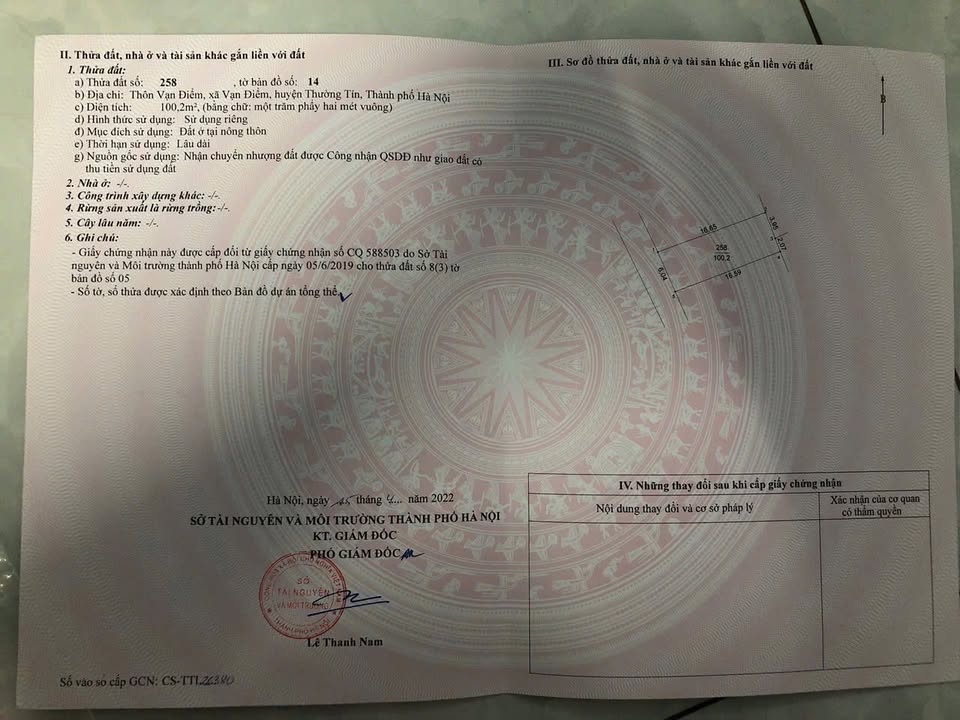 Đất Vạn Điểm 100m² giá 2.5 tỷ - Gần khu đấu giá, ô tô vào tận nơi!