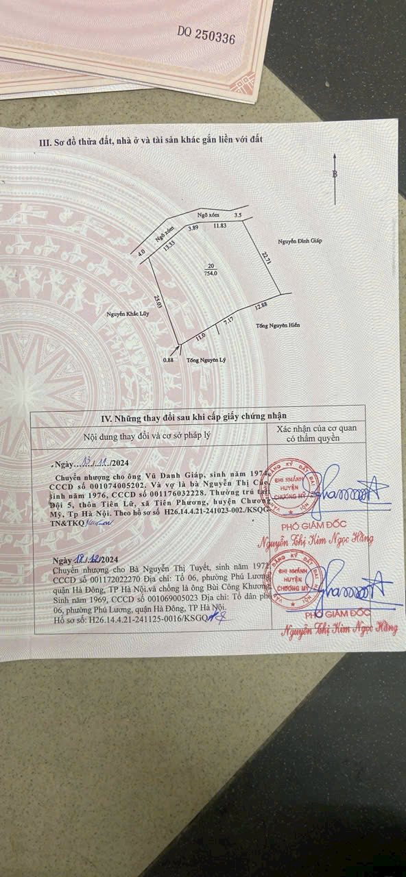 Đất nền Tiên Phương Chương Mỹ 754m² giá 7.54 tỷ - Tiềm năng đầu tư sinh lời