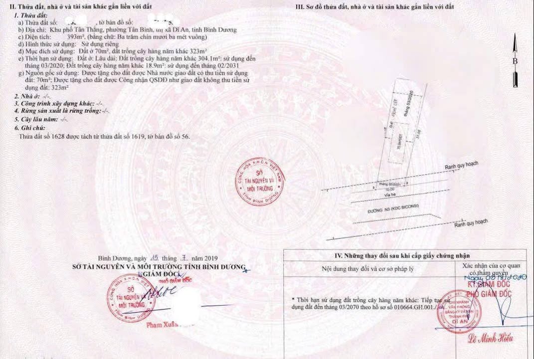 Đất nền khu dân cư Biconsi, Dĩ An 393m² giá 9 tỷ - Đầu tư sinh lời cao!