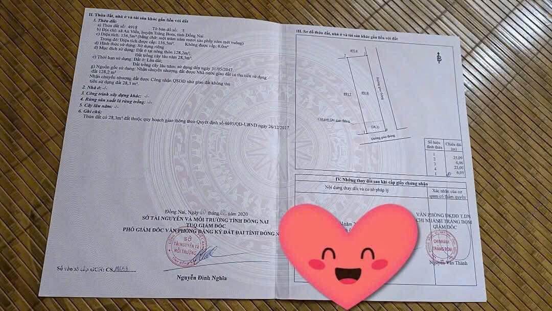 Đất thổ cư An Viễn Trảng Bom 150m² giá 1.6 tỷ - Nở hậu đẹp, sổ đỏ chính chủ!