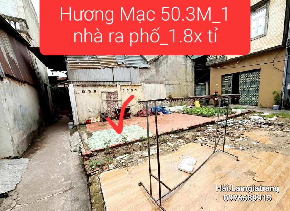 Đất Hương Mạc - Từ Sơn 50.3m² giá 1.8 tỷ - Vị trí đẹp, đầu tư sinh lời!