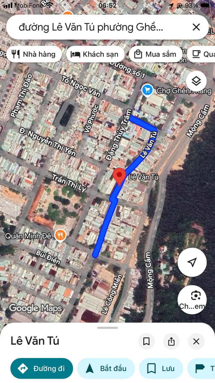 Đất liền kề mặt tiền đường Lê Văn Tú, Quy Nhơn 60m² giá 2.35 tỷ - Hướng Đông mát mẻ!