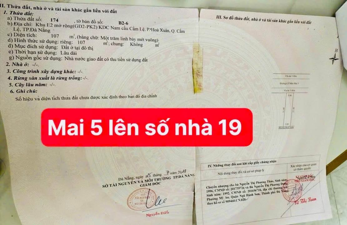 Đất nền 107m² Cổ Mân Mai 5, Hòa Xuân giá chỉ 3,85 tỷ - Đầu tư sinh lời ngay!