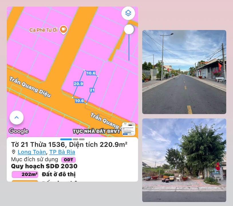 Đất mặt tiền Trần Quang Diệu, Long Toàn, 222.6m² giá 8.5 tỷ - Đầu tư sinh lời tốt!