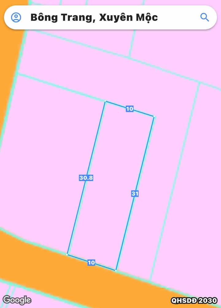 Đất nền xã Bông Trang, Xuyên Mộc, 306m² giá 1.6 tỷ - Vị trí đắc địa gần biển