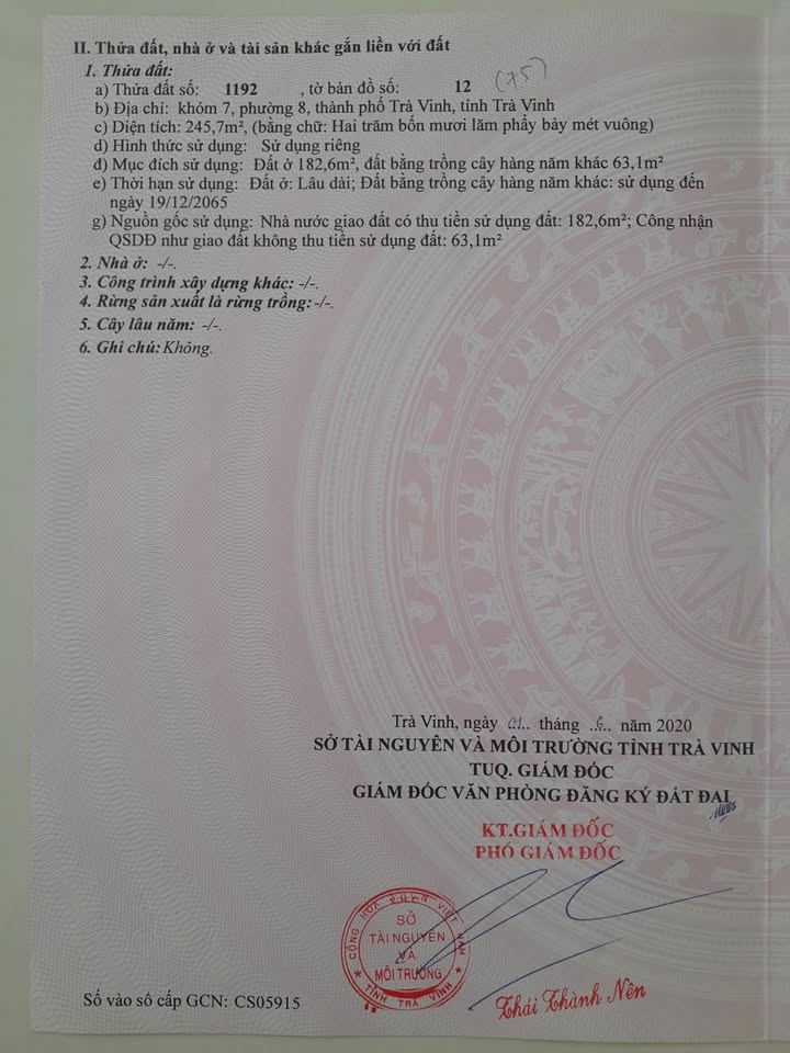 Đất nền đường Trần Văn Long, Trà Vinh 182m² giá chỉ 19 tỷ - Đầu tư sinh lời ngay!