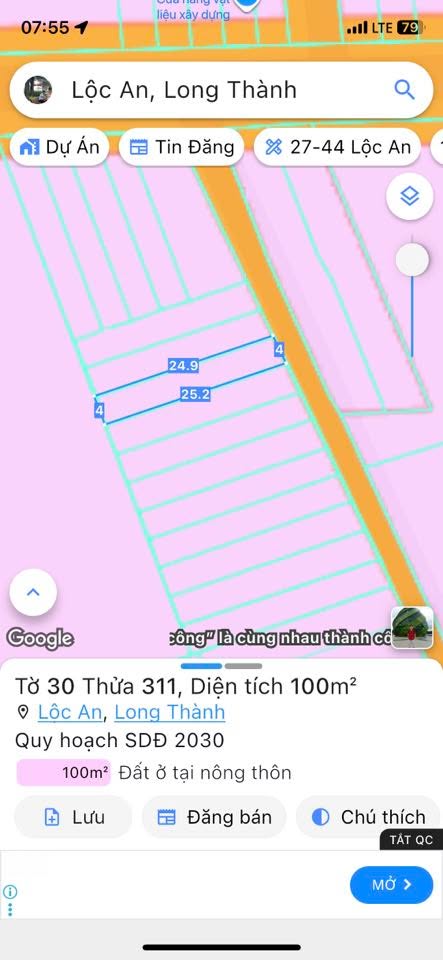 Đất nền 2 lô liền kề 100m² tại Ấp Bưng Cơ, Lộc An, Long Thành - Sổ đỏ chính chủ, công chứng ngay!