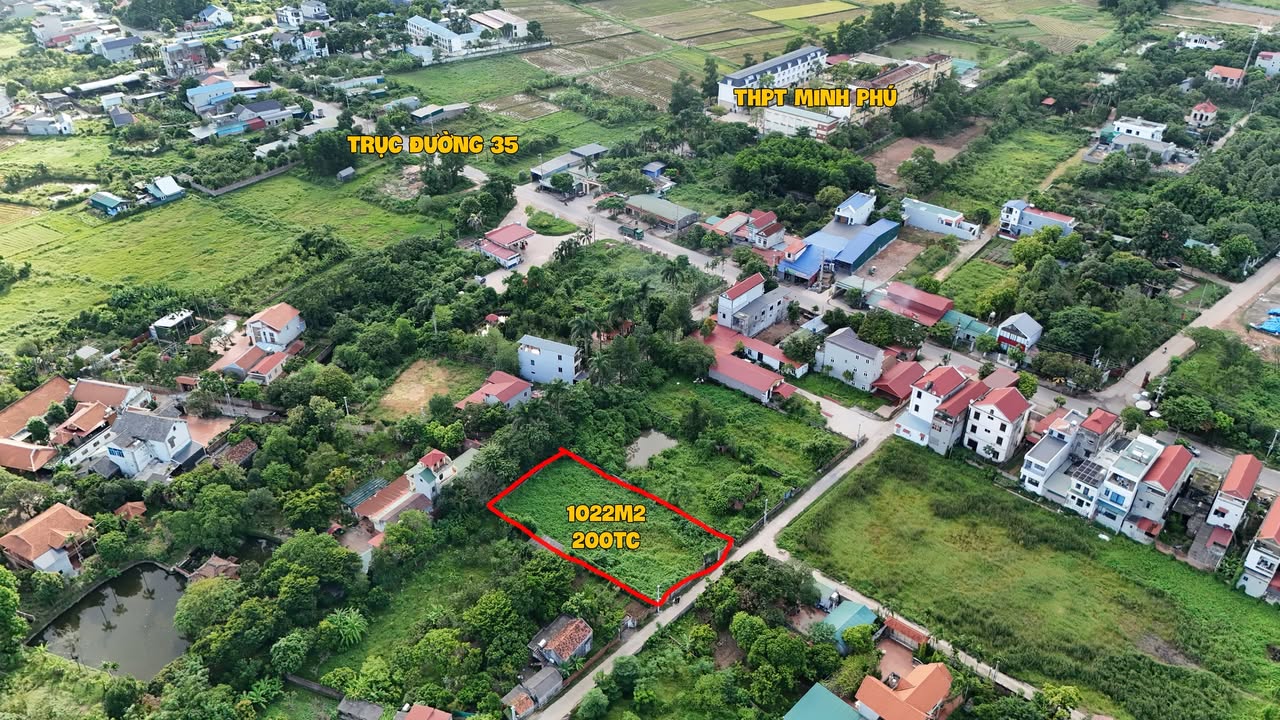 Lô đất đẹp 1022m² tại Minh Phú, Sóc Sơn - Đầu tư sinh lời cao!