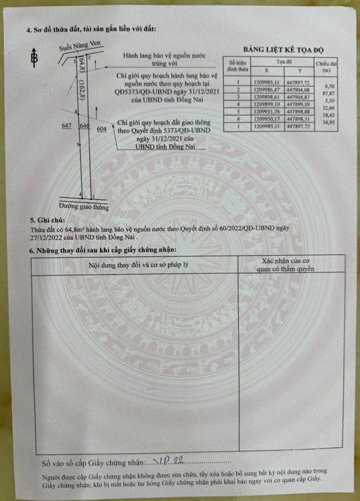 Đất nền Ruộng Lớn, Bảo Vinh, Long Khánh 514m² chỉ 950 triệu - Tiềm năng tăng giá cao!