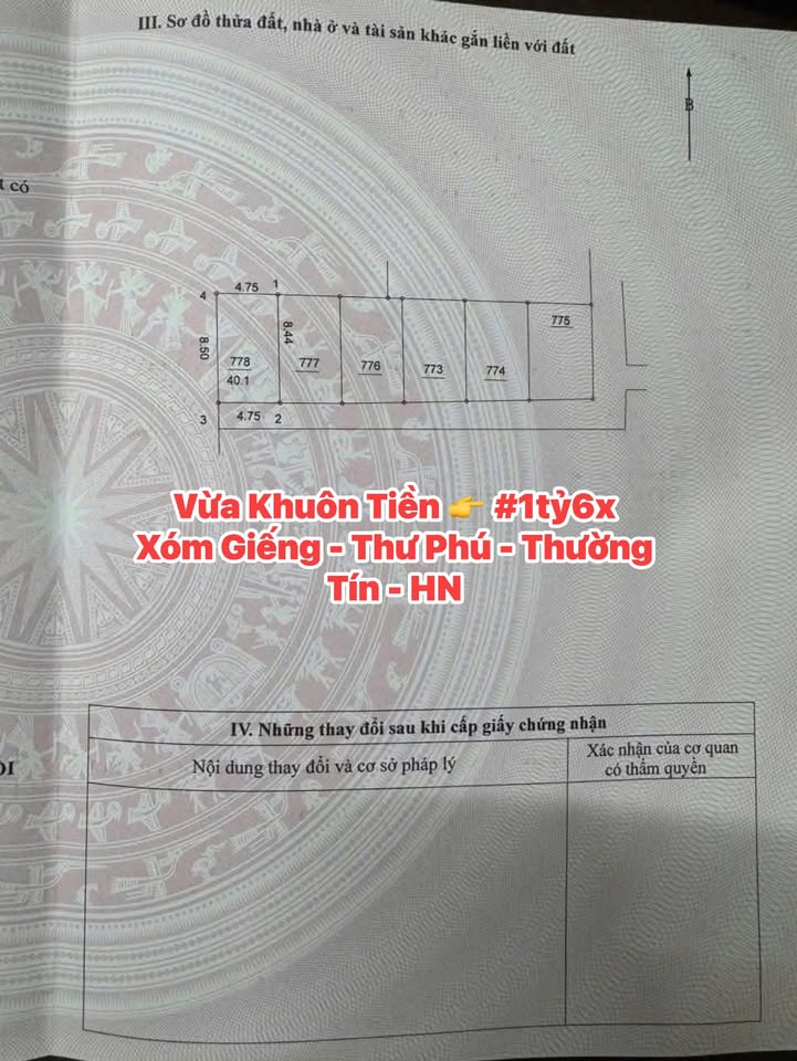 Đất nền Thư Phú 40.1m² giá 1.6 tỷ - Sổ đỏ chính chủ, giao dịch ngay!