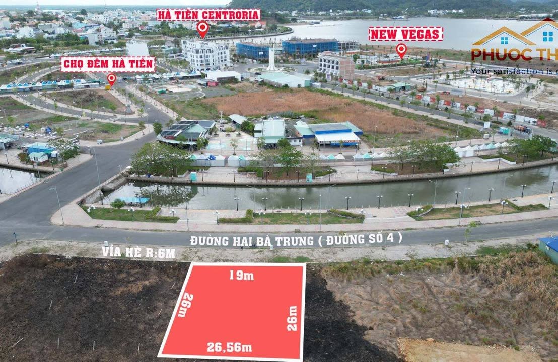 Đất nền đường 2 Bà Trưng, Hà Tiên 514m² giá 7.2 tỷ - Cơ hội đầu tư tuyệt vời!