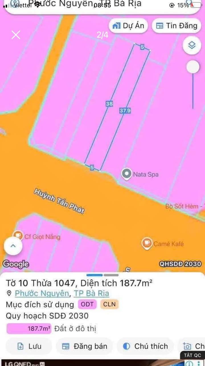 Mặt tiền kinh doanh Huỳnh Tấn Phát, Bà Rịa - 190m² giá 6.5 tỷ - Đầu tư sinh lời ngay!