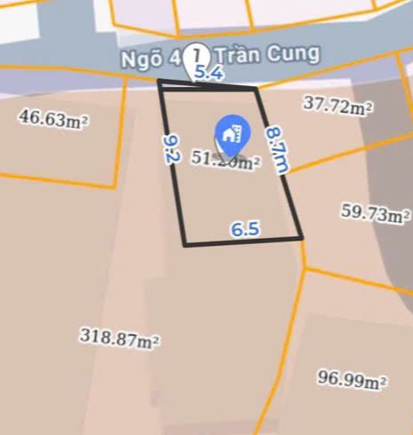 Đất kinh doanh Trần Cung 56m² giá thỏa thuận - Mặt tiền rộng 15m ra phố!
