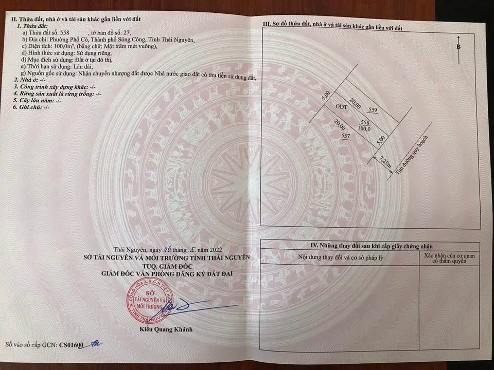 Đất Tái Định Cư Viện C Sông Công 100m² giá 700 triệu - Đầu tư sinh lời ngay!