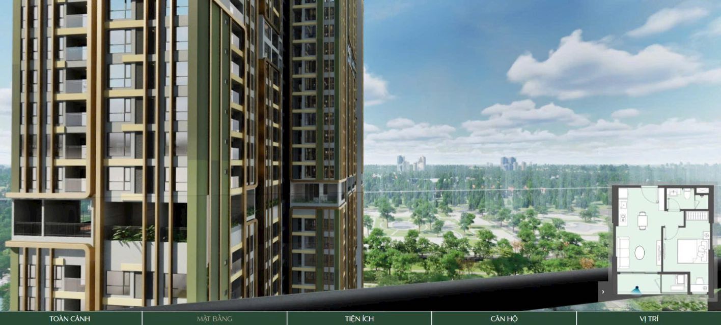 Căn hộ 1PN A2 Lumiere 40m² giá 4.03 tỷ - Tầng đẹp tứ quý!