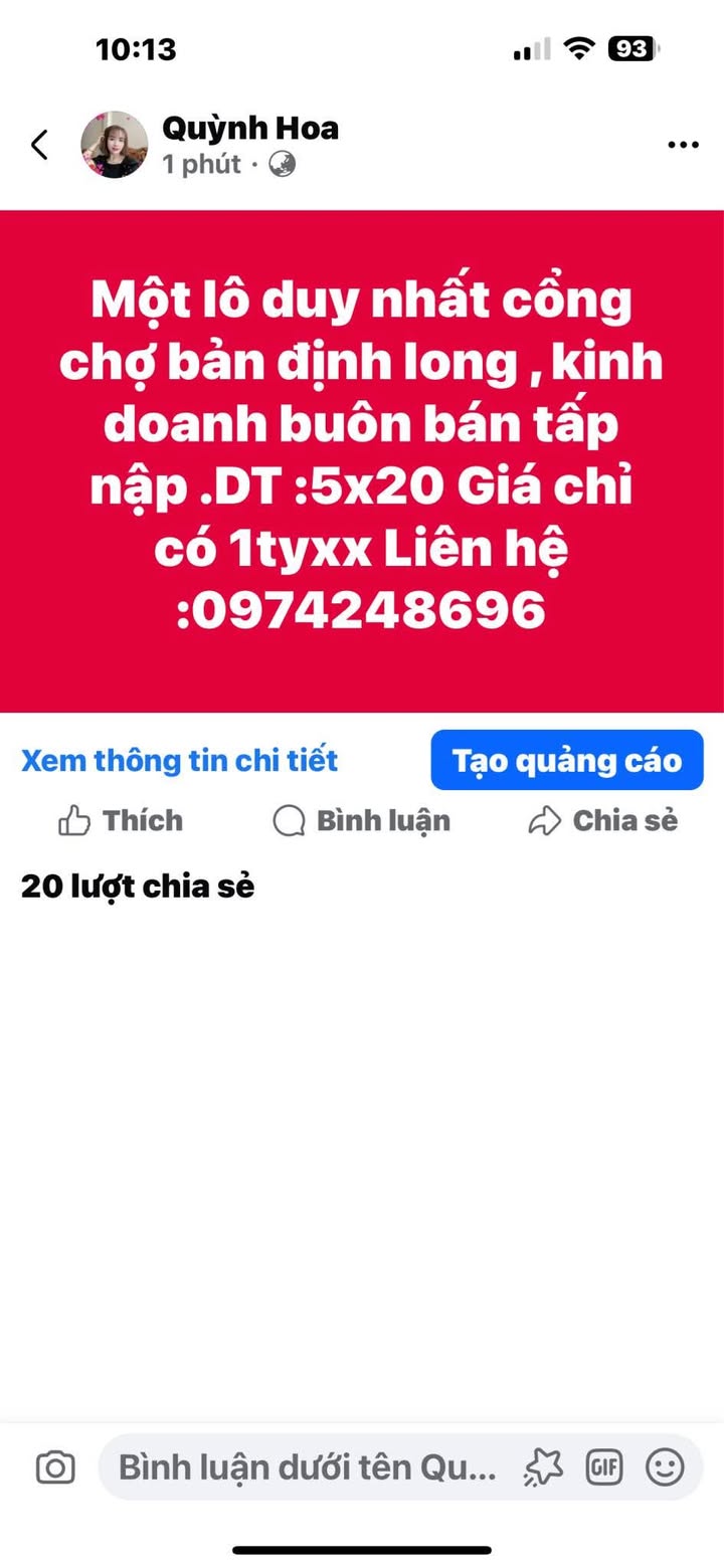 Đất nền Định Long Yên Định 100m² giá chỉ 1.1 tỷ - Đầu tư sinh lời ngay!