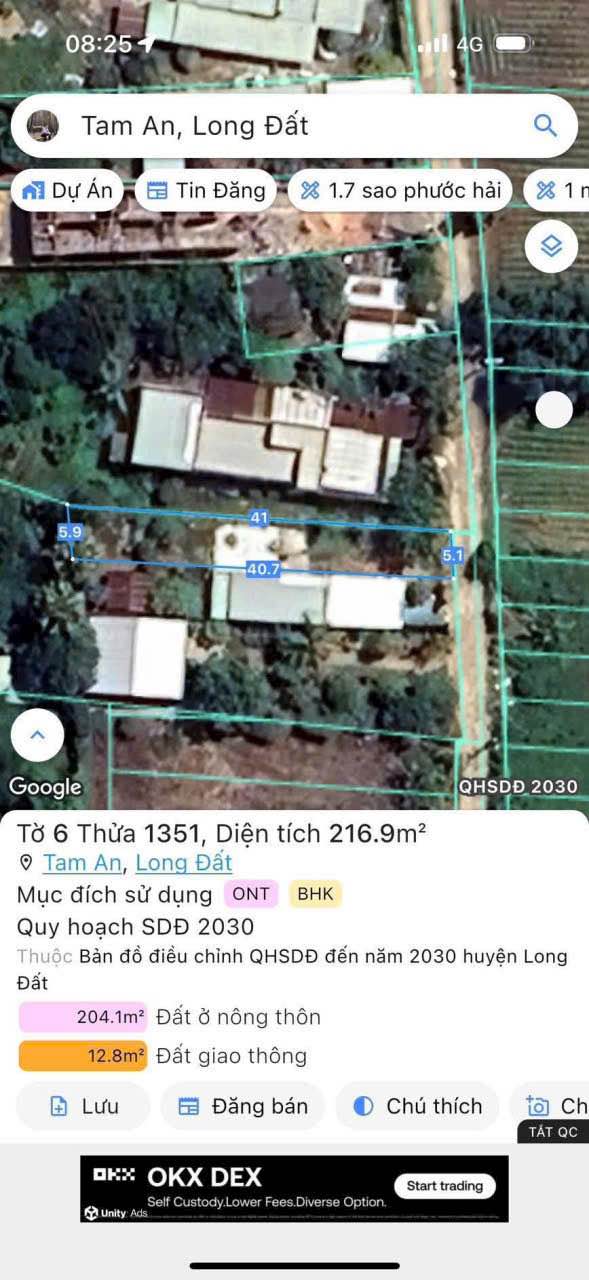 Đất nền Tam Phước, Long Điền 200m² giá 1.1 tỷ - Đường rộng, khu dân cư đông đúc!