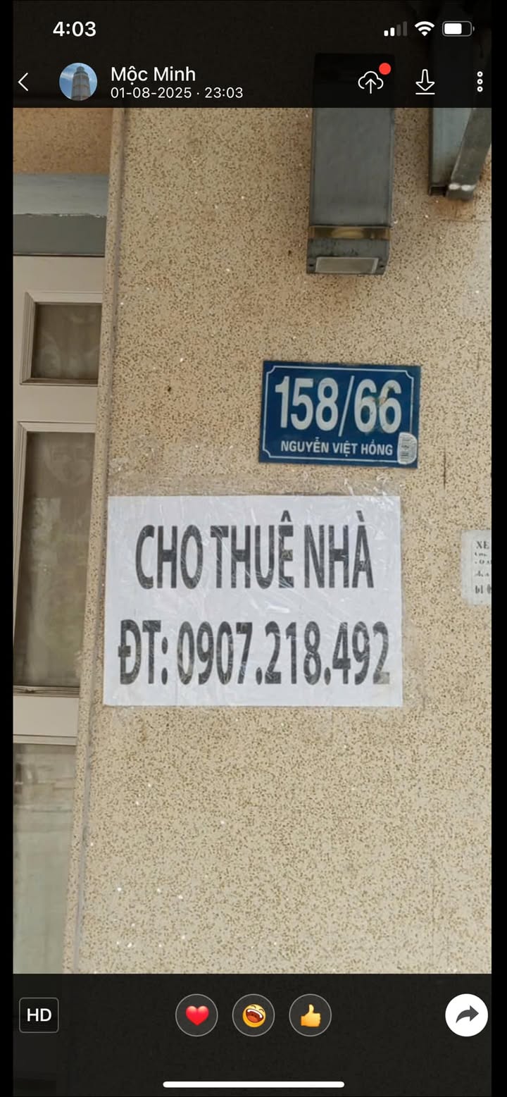 Nhà cho thuê hẻm 2 đường Nguyễn Việt Hồng, 120m² - Giá chỉ 7 triệu/tháng!