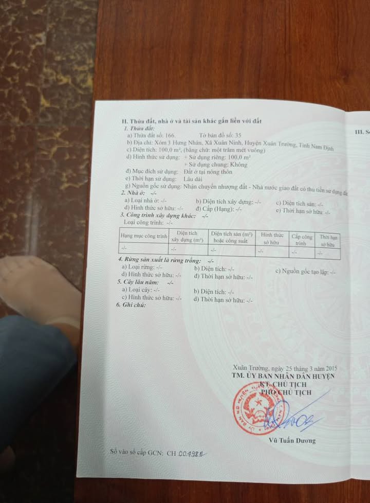 Lô đất 100m² đường xã Xuân Ninh - Sổ đỏ chính chủ, giá 1.7 tỷ!