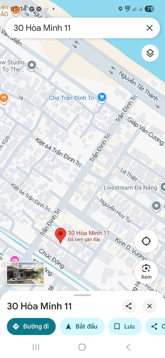 Nhà mặt tiền cấp 4 Hòa Minh, Liên Chiểu 74m² giá 5.19 tỷ - Vị trí vàng gần biển