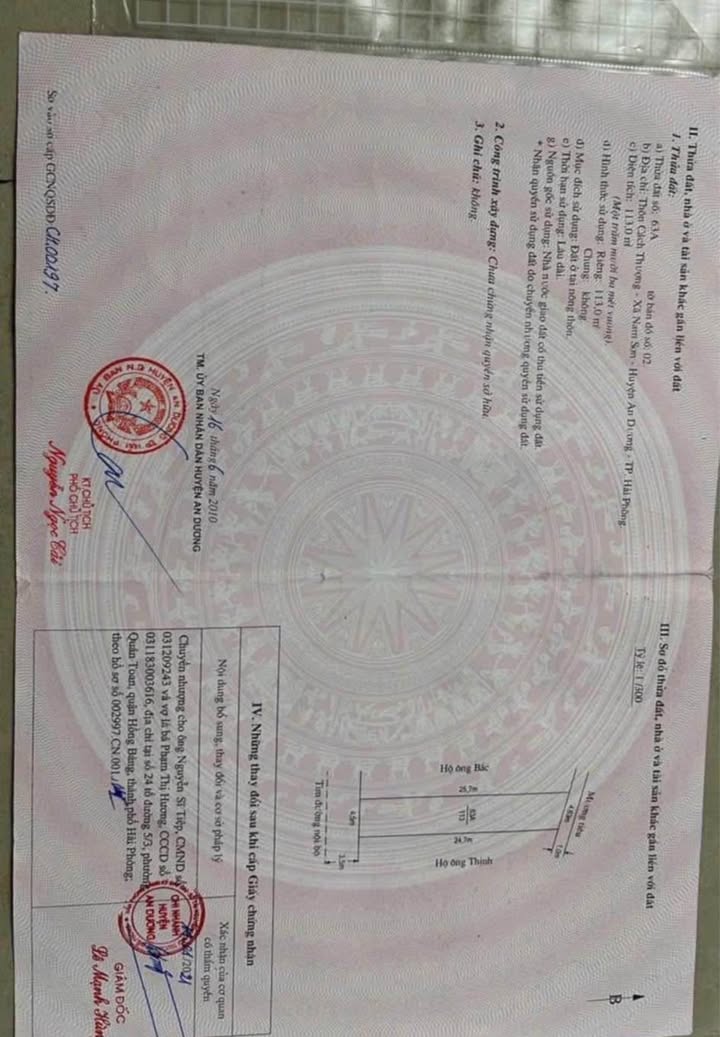 Đất nền Thôn Cách Thượng, An Dương 113m² giá 1.1 tỷ - Cơ hội đầu tư tuyệt vời!