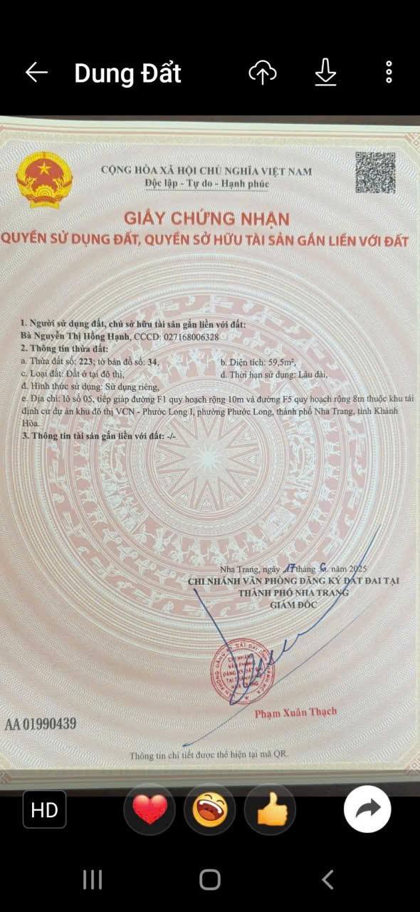 Đất lô góc Phước Long Nha Trang 60m² giá 5.7 tỷ - Cơ hội đầu tư tuyệt vời!