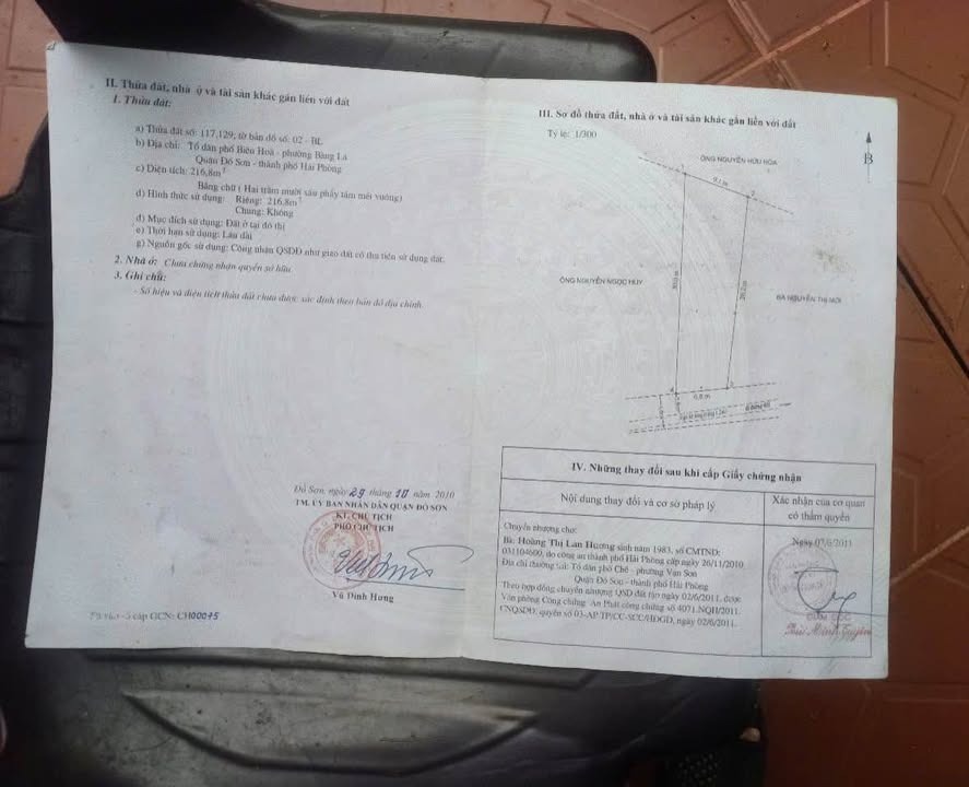 Đất thổ cư 216m² tại TDP Biên Hòa, Bàng La, Đồ Sơn - Cơ hội đầu tư tuyệt vời!