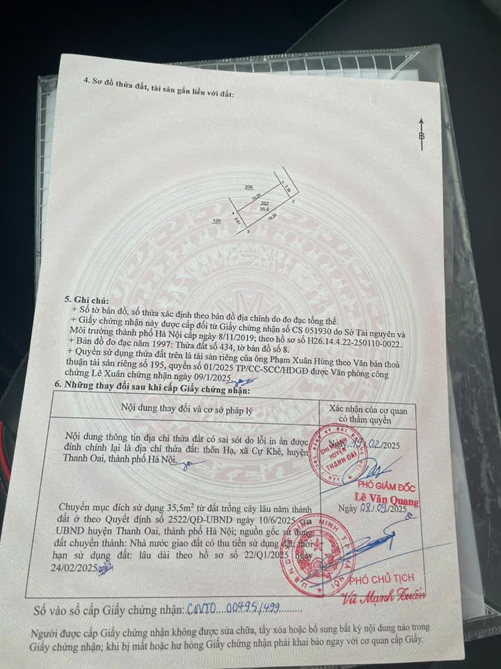 Đất nền thổ cư Thôn Hạ, Cự Khê, Thanh Oai 35m² giá 2 tỷ - Sổ đỏ chính chủ, pháp lý rõ ràng!