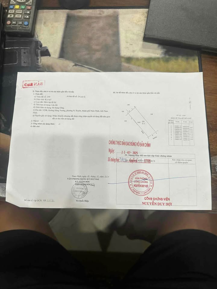 Đất nền mặt đường Hùng Vương, Nam Định 81.4m² giá 2.35 tỷ - Cơ hội đầu tư hấp dẫn!