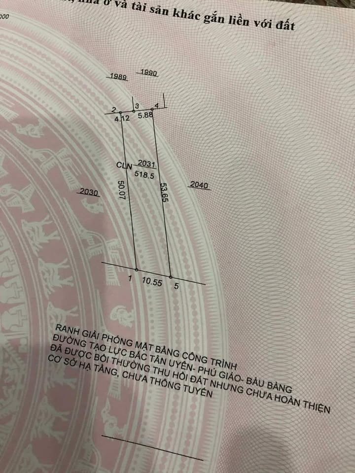 Đất nền Bàu Bàng 500m² giá 2 tỷ - Cơ hội đầu tư hấp dẫn!