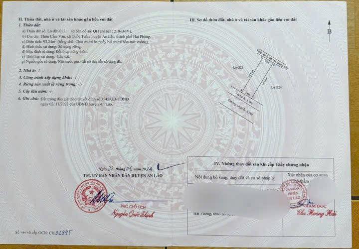 Đất nền Quốc Tuấn, An Lão 93m² giá chỉ 1 tỷ - Cơ hội đầu tư hấp dẫn!