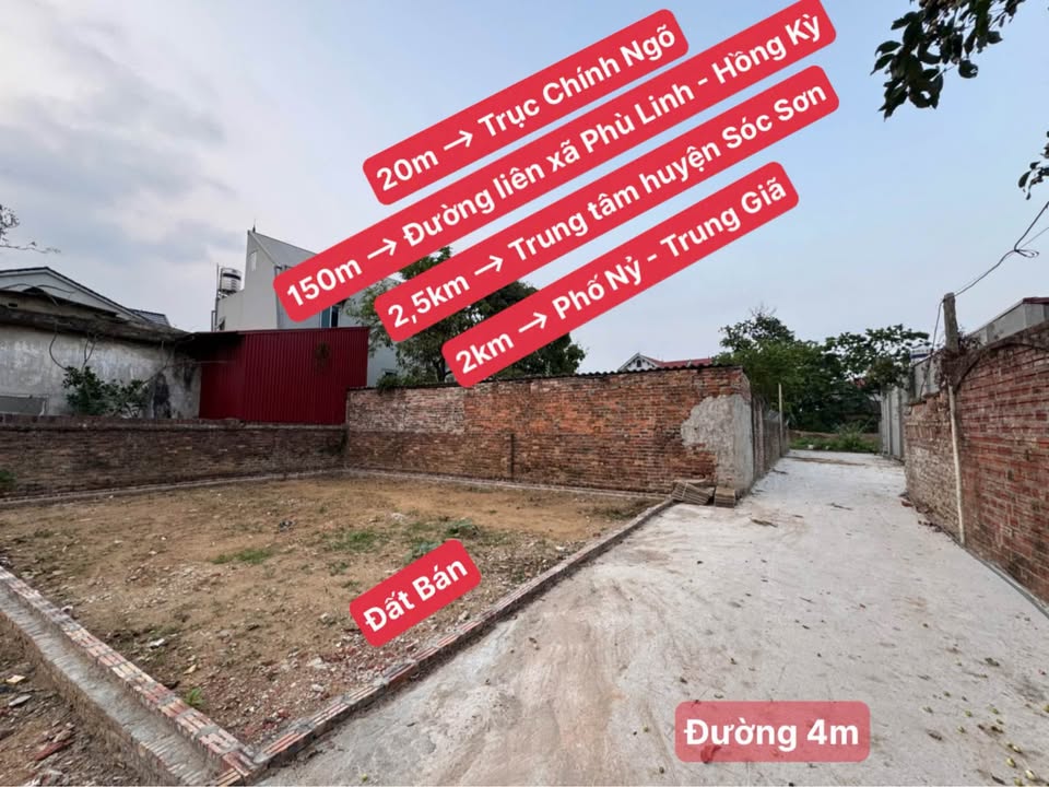 Lô đất Phù Linh, Sóc Sơn 88m² - Sổ đỏ chính chủ, giá thỏa thuận!