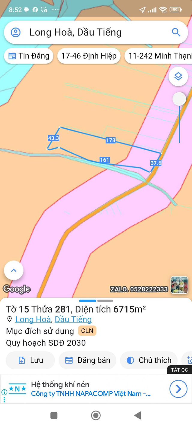 Đất nền Long Hòa Dầu Tiếng 6700m² giá 3 tỷ - Cơ hội đầu tư hấp dẫn!