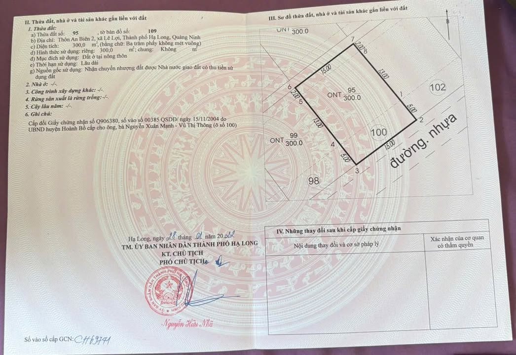 Đất dự án Bắc Cửa Lục 300m² giá 3.6 tỷ - Sổ đỏ chính chủ, đầu tư sinh lời!