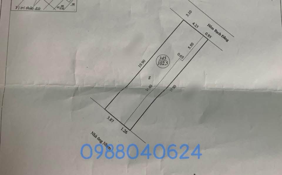 Nhà hẻm cạn Đường Bạch Đằng, Quy Nhơn 102m² giá 3.4 tỷ - Vị trí đẹp, thuận tiện giao thông!