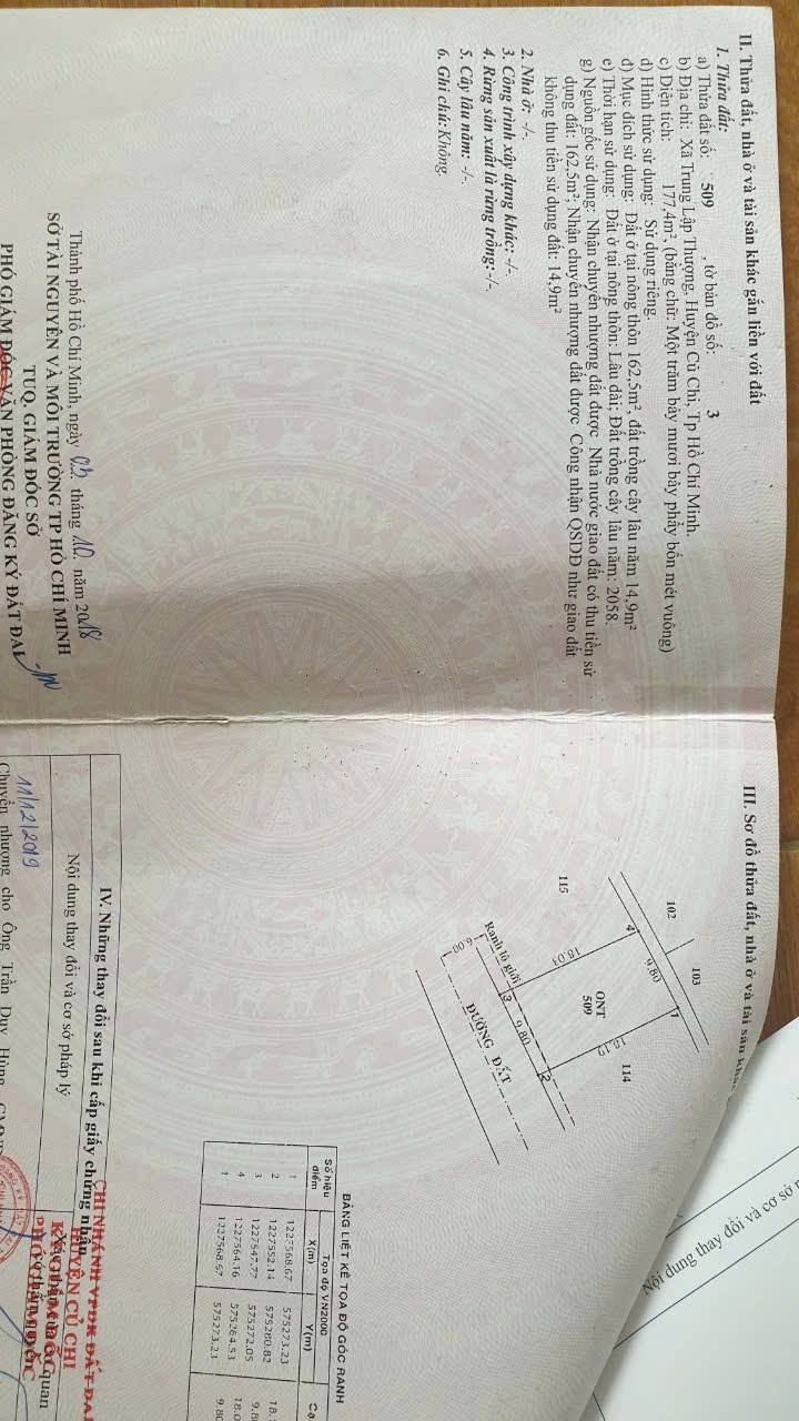 Đất thổ cư 196m² đường Nguyễn Thị Hẹ Củ Chi giá 1.95 tỷ - Chính chủ cần bán gấp!