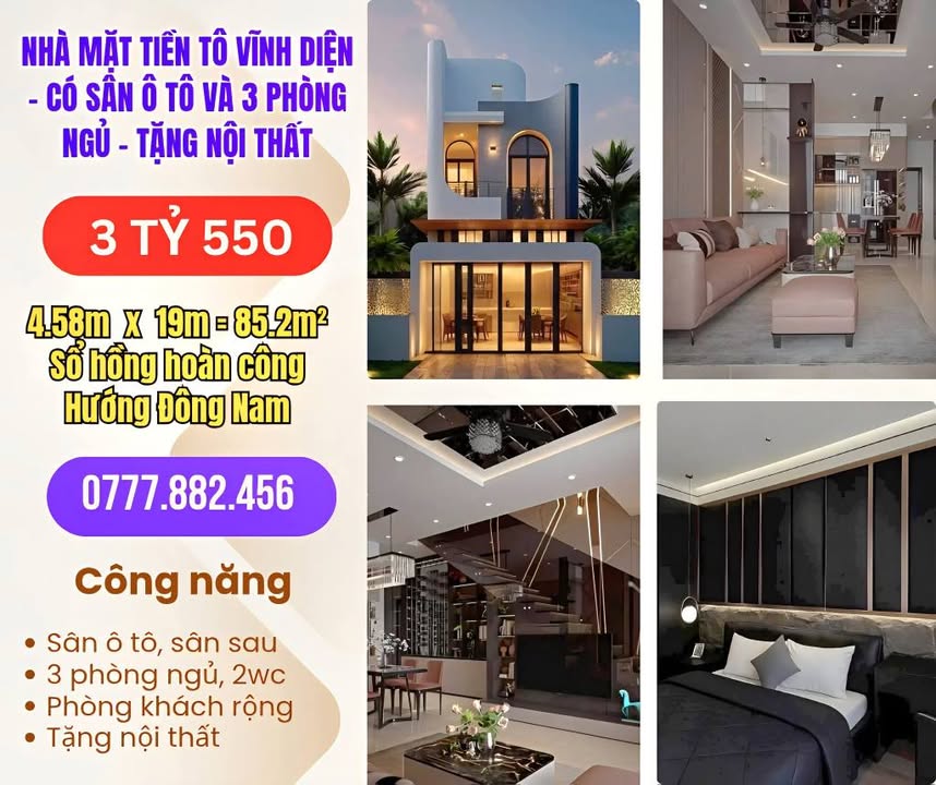 Nhà phố 2 mặt tiền đường Tô Vĩnh Diện 85.2m² - View sông tuyệt đẹp!